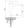 Смеситель для раковины Rose R21F R2111F Белый Хром латунь