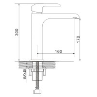 Смеситель для раковины Rose R21F R2111F Белый Хром латунь
