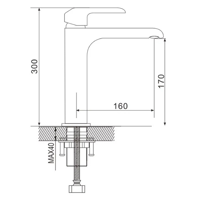 Смеситель для раковины Rose R21F R2111F Белый Хром латунь