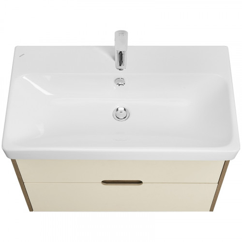 Тумба под раковину Aquaton Оливия 80 1A283101OLVG0 подвесная Бежевая Дуб велл МДФ / ЛДСП