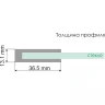 Душевая стенка WasserKRAFT Vils 90 56R07-RP90 профиль Хром стекло прозрачное