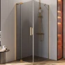 Душевой уголок Cezares Slider 90x80 SLIDER-AH-1-80-80/90-GRIGIO-BORO профиль Брашированное золото стекло серое