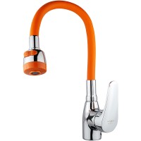 Смеситель для кухни Melodia della vita Ostessa MDV40616Orange Хром Оранжевый латунь
