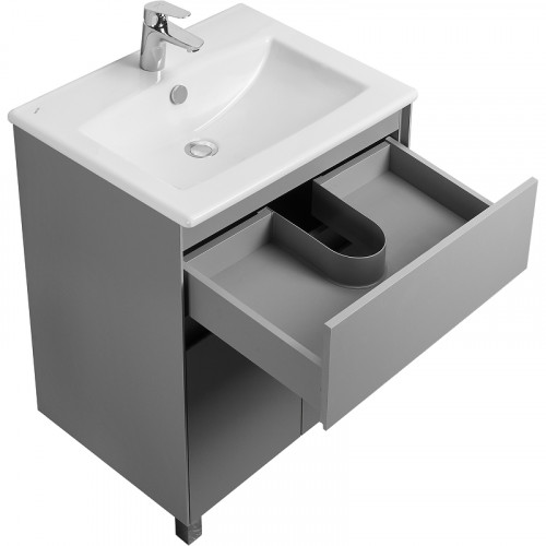 Тумба под раковину Aquaton Форест 60 1A278201FR4D0 Туманный серый МДФ / ЛДСП