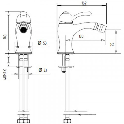 Смеситель для биде Migliore Lem 25865 Бронза латунь