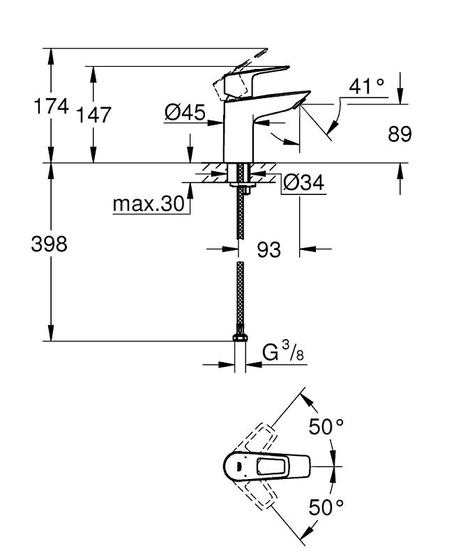 Комплект смесителей Grohe BauLoop New 124448 цвет Хром