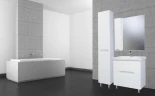 Зеркало со шкафом Bellezza Андрэа 65 4619010002018 L Белое МДФ / ЛДСП, стекло