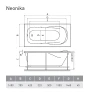 Акриловая ванна Relisan Neonika 160x70 Гл000000977 без гидромассажа
