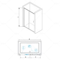 Душевая дверь RGW Passage PA-016 140 350801614-21 профиль Хром стекло Матовое-сатинат