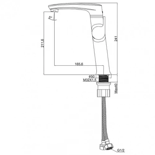 Смеситель для раковины Alcora Dina M12359-147LG 47418 Белый