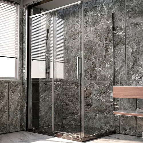 Душевая стенка Veconi Premium Trento SP-40CH 90 SP40-CH-90-01-C4 профиль Хром стекло прозрачное