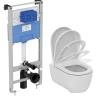 Комплект унитаза с инсталляцией Ideal Standard ProSys Blend Сurve M374901 с сиденьем Микролифт фарфор подвесной