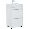 Тумба с раковиной Aquanet Ирис new 50 312420 Белый глянец МДФ / ЛДСП
