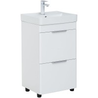 Тумба с раковиной Aquanet Ирис new 50 312420 Белый глянец МДФ / ЛДСП