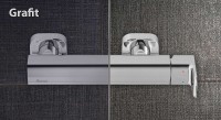 Душевая стенка Ravak Blix BLPS-90 9BH70C00ZH профиль блестящий стекло Графит
