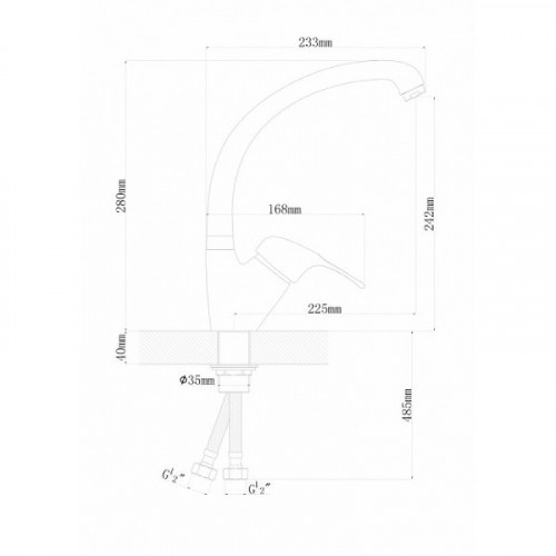 Смеситель для кухни Florentina Омега 313.12H.1123.107 Песочный латунь
