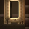 Зеркало Defesto Aura 60х120 DF 2978 с подсветкой 34W-3000K/Без выключателя/Теплый белый свет/Черная рама