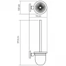Ершик для унитаза WasserKRAFT Diemel K-2227 Хром