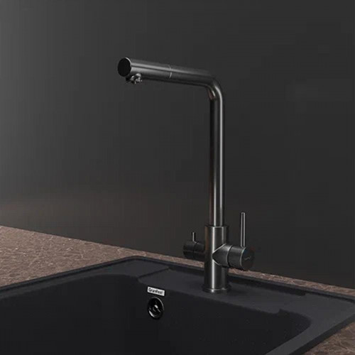 Смеситель для кухни GranFest Z-5421 цвет Графит