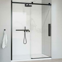 Душевая дверь Vincea Como Soft 150 VDS-1CS150CLB профиль Черный стекло прозрачное