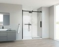 Душевая дверь Vincea Como Soft 150 VDS-1CS150CLB профиль Черный стекло прозрачное