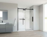 Душевая дверь Vincea Como Soft 150 VDS-1CS150CLB профиль Черный стекло прозрачное