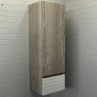 Шкаф пенал Comforty Страсбург 35 00-00006574 подвесной Дуб дымчатый Белый матовый