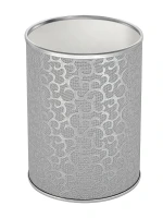Ведро для мусора Geralis M-FHH-B Flower цвет Серебро, кант Хром, 3