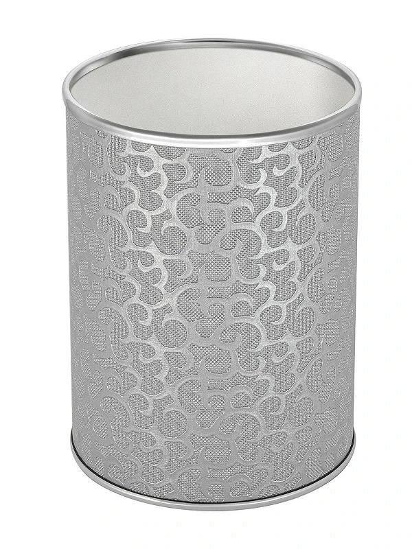 Ведро для мусора Geralis M-FHH-B Flower цвет Серебро, кант Хром, 3