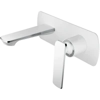 Смеситель для раковины Haiba HB80548-8 Белый Хром встраиваемый