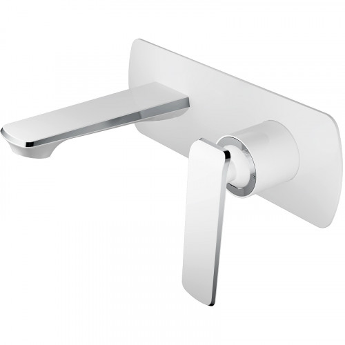 Смеситель для раковины Haiba HB80548-8 Белый Хром встраиваемый