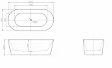 Акриловая ванна BelBagno 167х80 BB306-1675 без гидромассажа