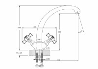 Смеситель для кухни Haiba HB4724 Хром