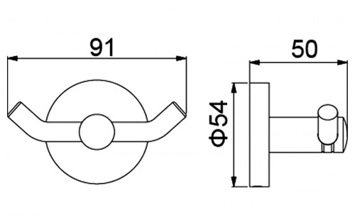 Двойной крючок Timo Saona 13012/03 Черный
