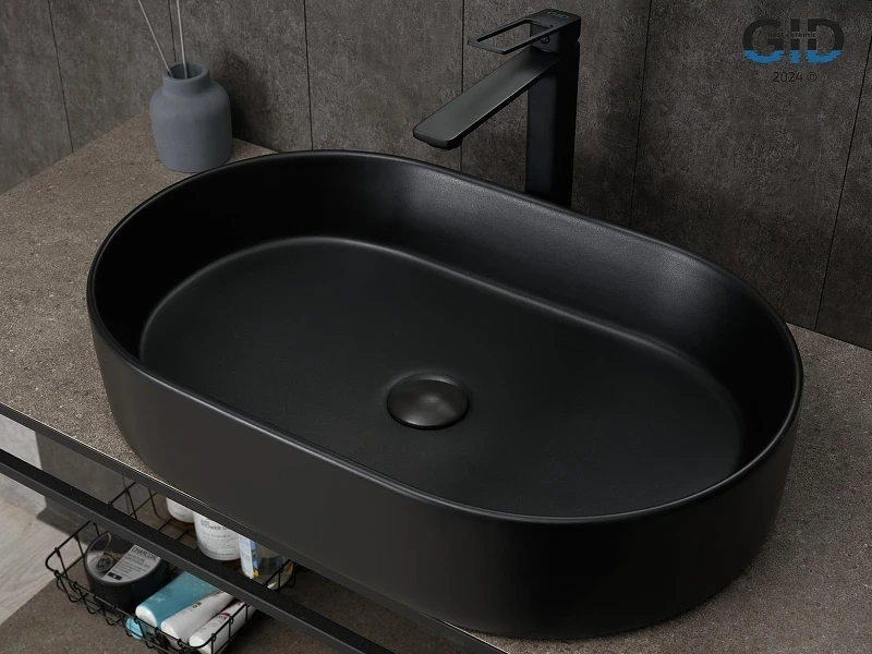 Раковина-чаша Gid Lago 60 Bm1479 53354 цвет Черный матовый