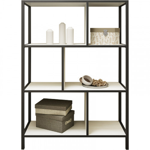 Стеллаж Sanflor Лофт №2 80 С08090 напольный Светлое северное дерево МДФ / ЛДСП