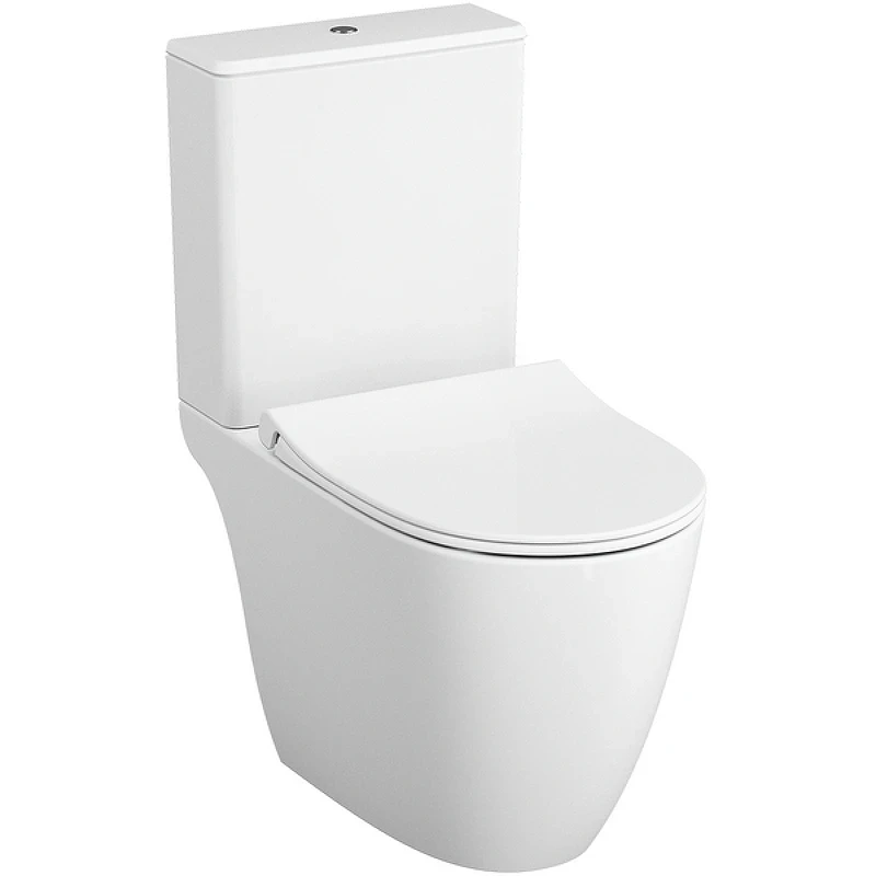 Унитаз компакт Vitra Sento Rim-ex open back 9830B003-7204 с бачком и сиденьем Микролифт фарфор напольный