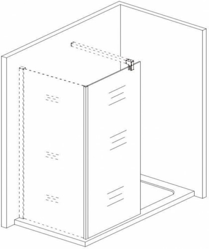 Душевая стенка WeltWasser WW400 70B 10000009938 профиль Хром стекло прозрачное