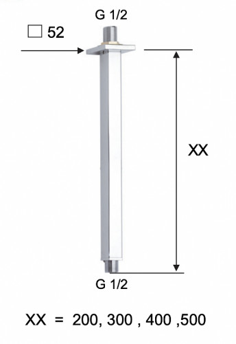 Кронштейн для верхнего душа Remer 347S10 цвет Хром