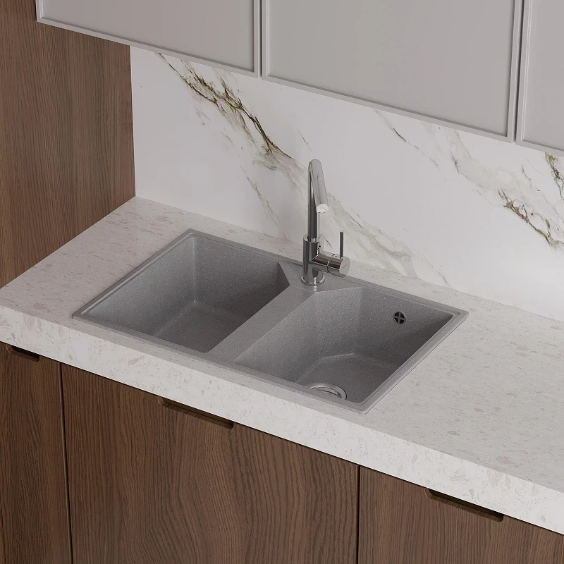 Кухонная мойка Domaci Палермо 77 PR-770-003 цвет Серый