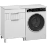 Тумба с раковиной Brevita Enfida 120 L УТ000024652 с бельевой корзиной Белая матовая