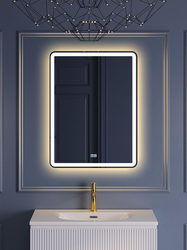 Зеркало BelBagno Марина (Marino) 60 SPC-MAR-600-800-LED-3000K-TCH-WARM с подсветкой с сенсорным выключателем и подогревом