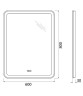 Зеркало BelBagno Марина (Marino) 60 SPC-MAR-600-800-LED-3000K-TCH-WARM с подсветкой с сенсорным выключателем и подогревом