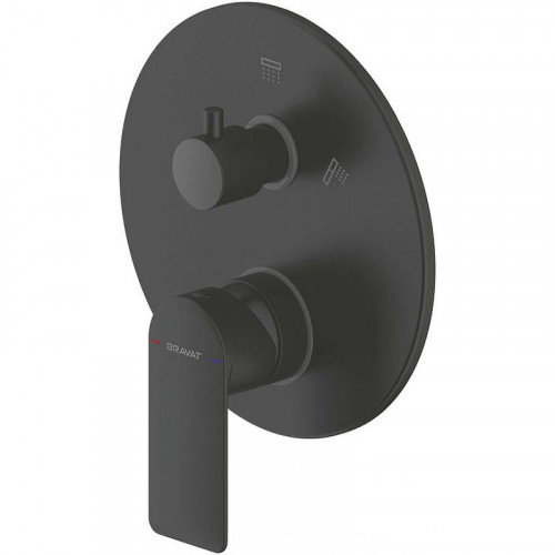 Смеситель для душа Bravat Eddie Black PB8369402BW-2-ENG Черный