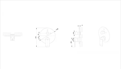 Смеситель для душа Bravat Eddie Black PB8369402BW-2-ENG Черный
