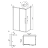 Душевой уголок Grossman Cosmo 120x100 120.K33.02.1210.21.00 профиль Черный матовый стекло прозрачное