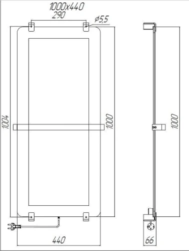 Электрический полотенцесушитель Allen Brau Infinity 100x44 00305012 цвет Медь