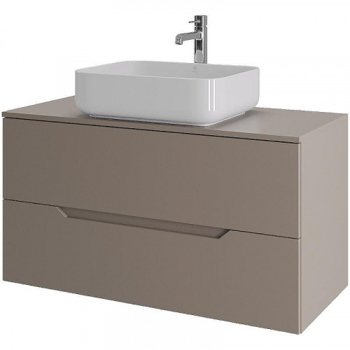 Тумба с раковиной Orange Line 100 Li-100TuLMDF+B05-500W подвесная Латте матовый