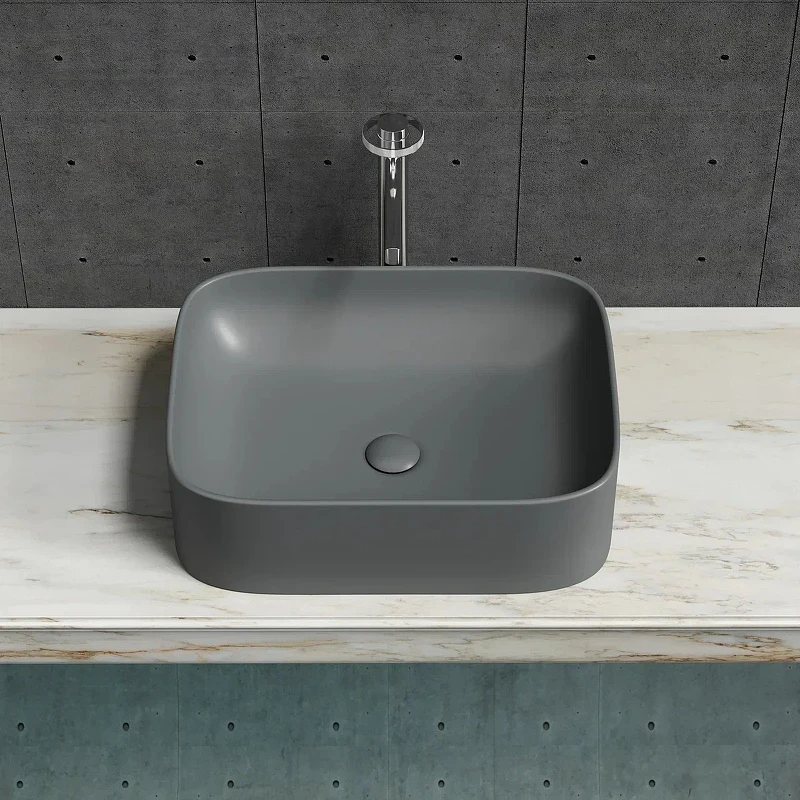 Раковина-чаша Ceramicanova Element 51 CN6052MDH Темный антрацит матовый фарфор накладная