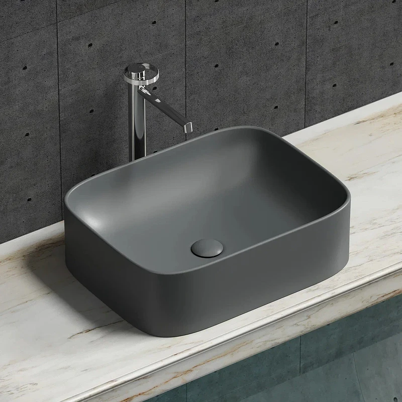 Раковина-чаша Ceramicanova Element 51 CN6052MDH Темный антрацит матовый фарфор накладная